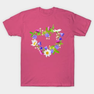 Wild flower heart T-Shirt